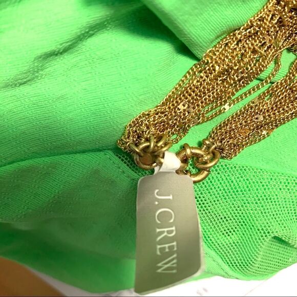 New!  J. Crew Gold-tone Waterfall Chain Necklace - Picture 2 of 3
